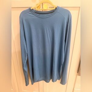 Free Fly Men's Blue Long Sleeve Shirt XXL! Beautiful blue! So soft